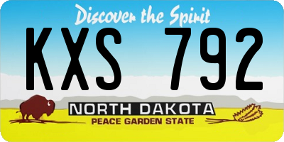 ND license plate KXS792