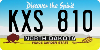 ND license plate KXS810