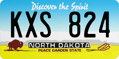 ND license plate KXS824
