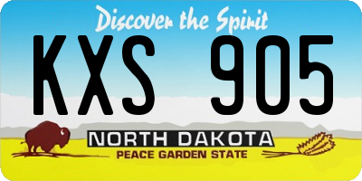 ND license plate KXS905