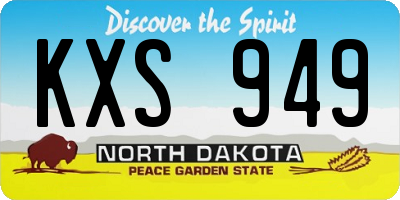 ND license plate KXS949
