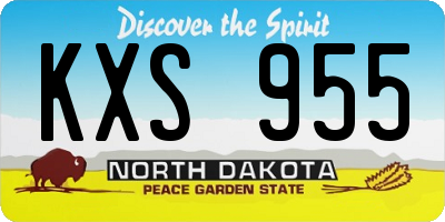 ND license plate KXS955