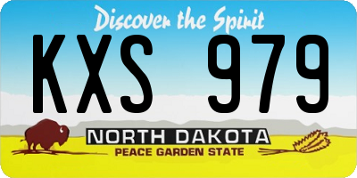 ND license plate KXS979