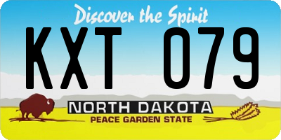 ND license plate KXT079