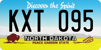 ND license plate KXT095