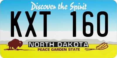 ND license plate KXT160