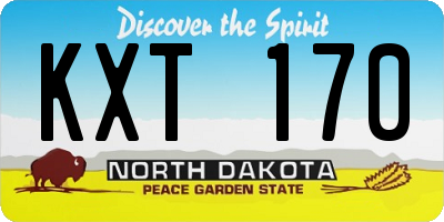 ND license plate KXT170