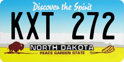 ND license plate KXT272