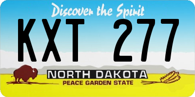 ND license plate KXT277