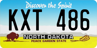 ND license plate KXT486