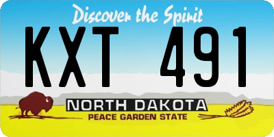 ND license plate KXT491