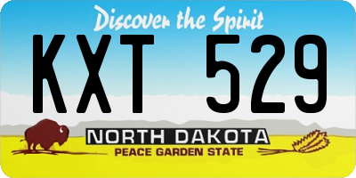 ND license plate KXT529