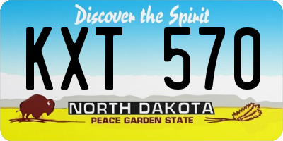 ND license plate KXT570