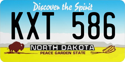 ND license plate KXT586