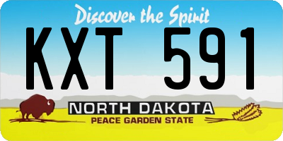 ND license plate KXT591