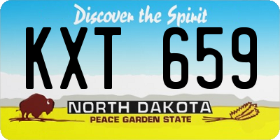 ND license plate KXT659
