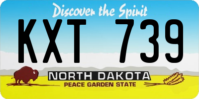 ND license plate KXT739