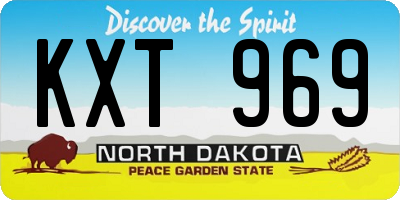ND license plate KXT969