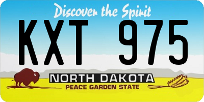 ND license plate KXT975