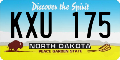 ND license plate KXU175