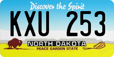 ND license plate KXU253