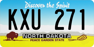 ND license plate KXU271