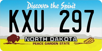 ND license plate KXU297