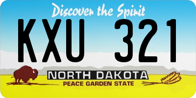 ND license plate KXU321
