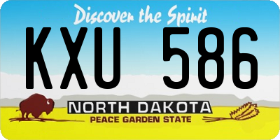 ND license plate KXU586