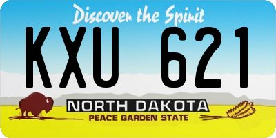ND license plate KXU621