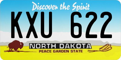 ND license plate KXU622