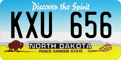 ND license plate KXU656