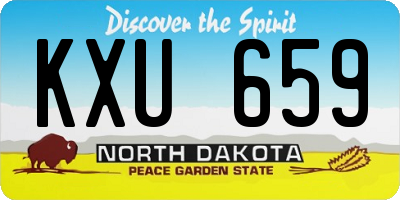 ND license plate KXU659