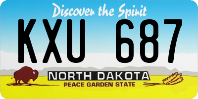 ND license plate KXU687