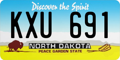 ND license plate KXU691