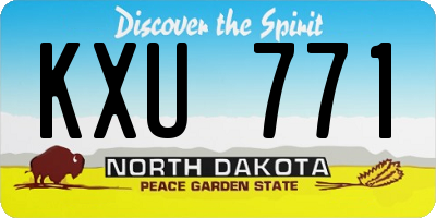ND license plate KXU771