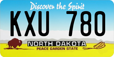ND license plate KXU780