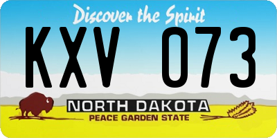 ND license plate KXV073