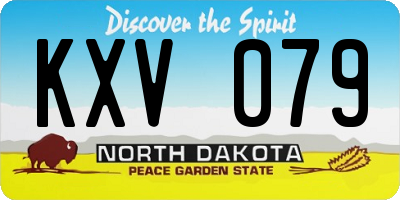 ND license plate KXV079