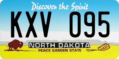 ND license plate KXV095