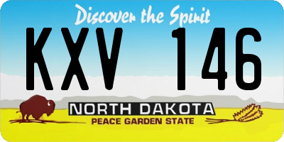 ND license plate KXV146