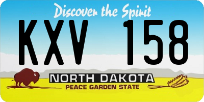 ND license plate KXV158