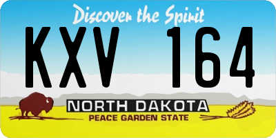 ND license plate KXV164