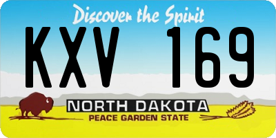 ND license plate KXV169