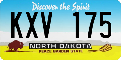 ND license plate KXV175