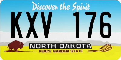 ND license plate KXV176
