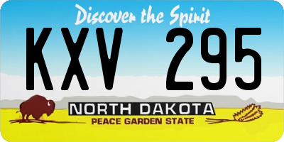 ND license plate KXV295