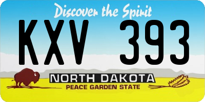 ND license plate KXV393