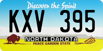 ND license plate KXV395