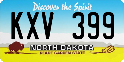 ND license plate KXV399